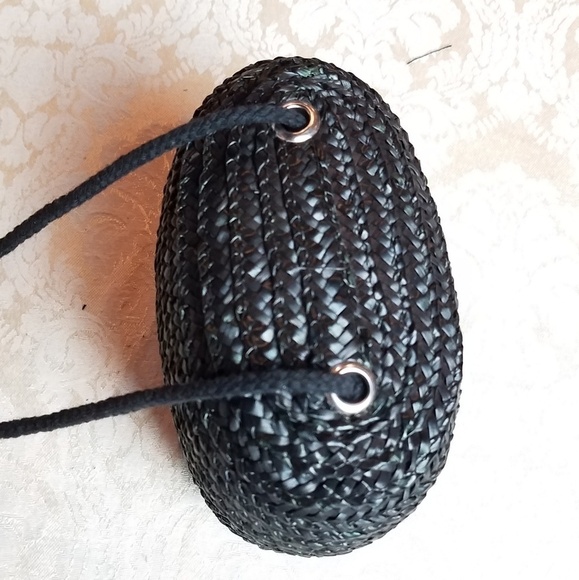 BLACK Rafia Capsule Purse - Picture 7 of 7